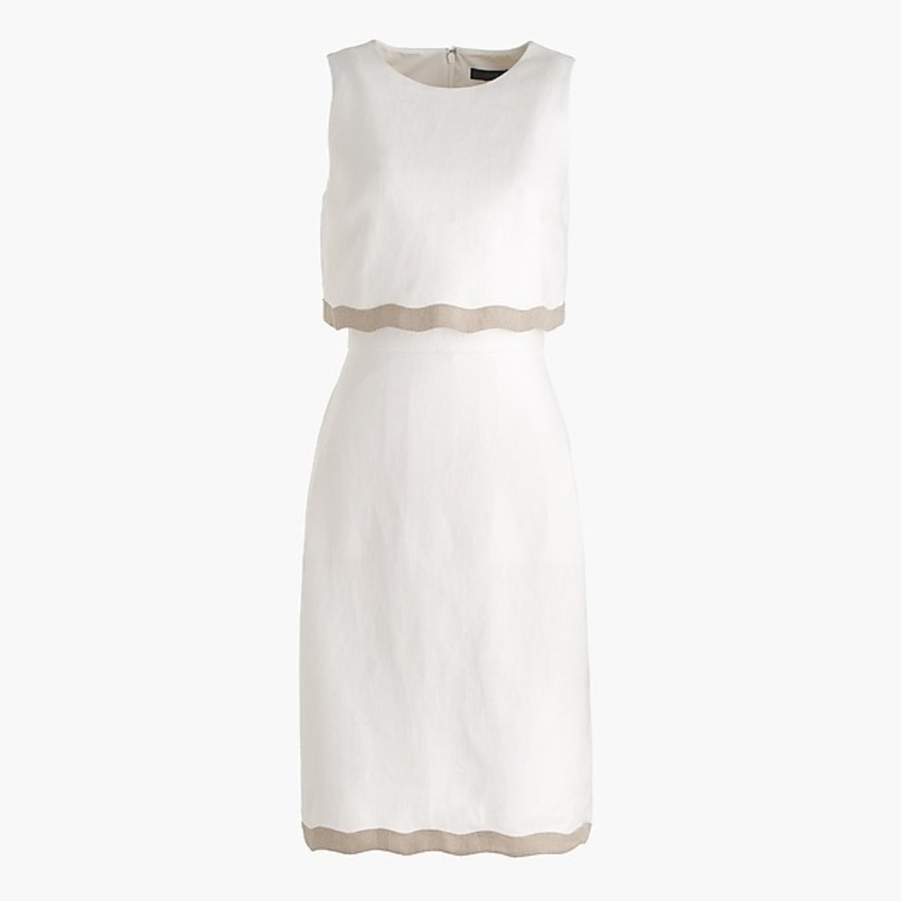 J. Crew Tall Going Places Dress in Linen